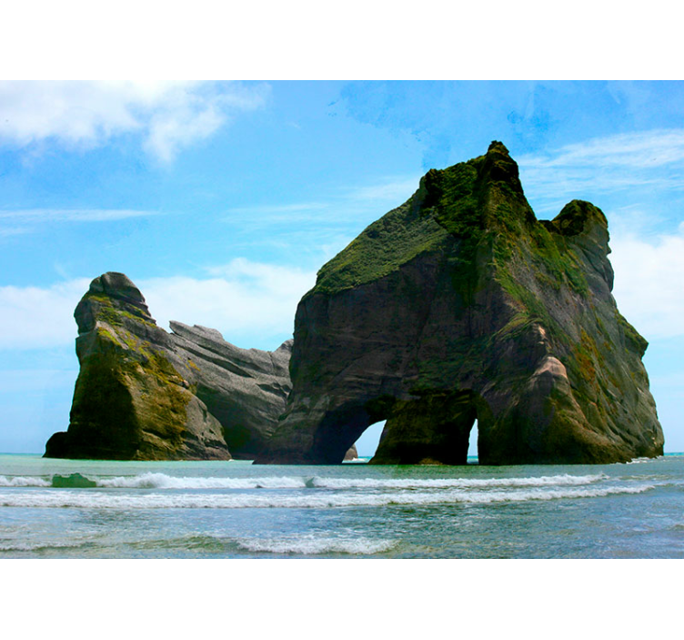 τοιχογραφία παραλίας wharariki - TenStickers