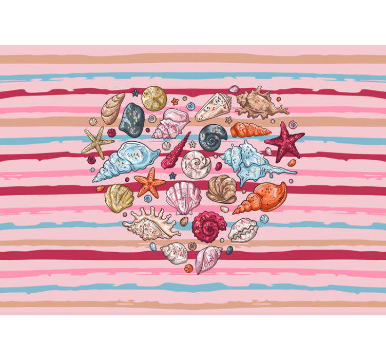 τοιχογραφία ζώων αγάπης θάλασσας - TenStickers