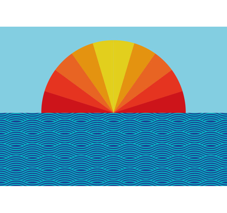 Ταπετσαρία φωτογραφίας τοπίου Σχεδίαση Λαμπρού Ορίζοντα - TenStickers