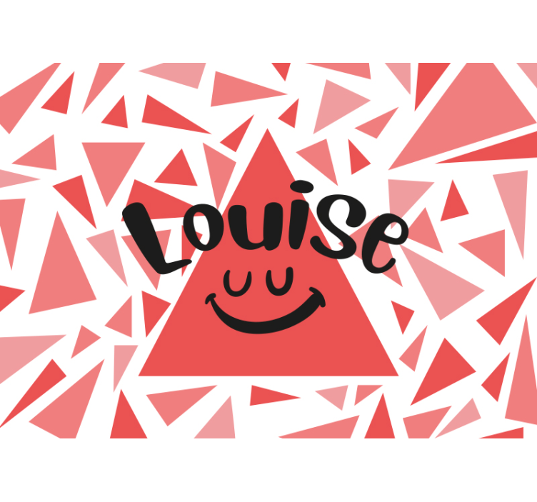 εξατομικευμένη τοιχογραφία από ροζ τρίγωνο - TenStickers