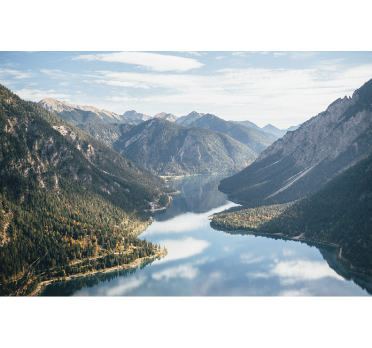φωτεινή μπλε τοιχογραφία φωτογραφιών στη λίμνη - TenStickers