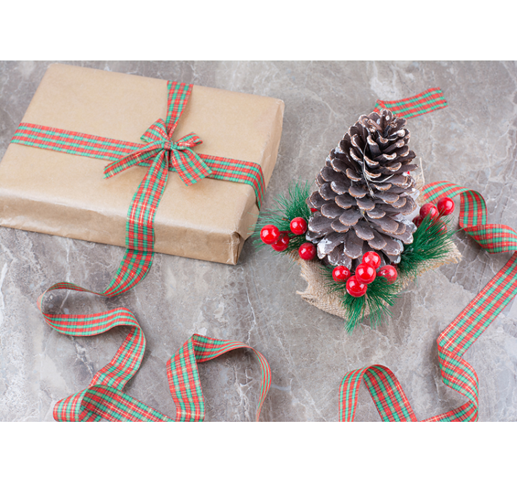 μεγάλη παρούσα τοιχογραφία γκρι φόντο φαντασία - TenStickers