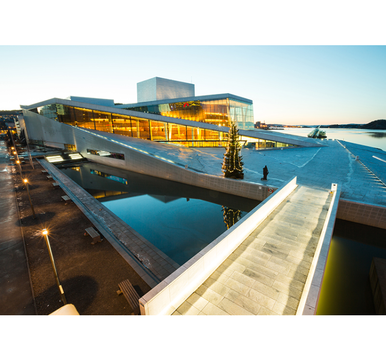 Τοιχογραφία βινυλίου τοίχου όπερας Όσλο - TenStickers