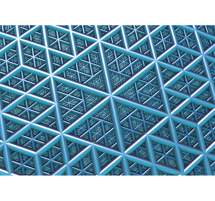 γεωμετρική τρισδιάστατη τοιχογραφία με τρίγωνα 3d - TenStickers