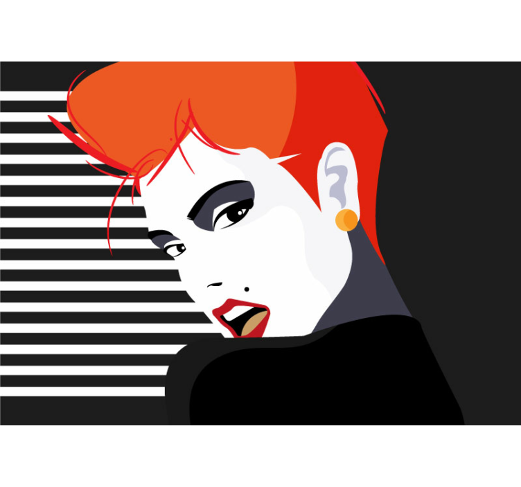 Ταπετσαρία τέχνης με φωτογραφία Στυλάτο Πορτρέτο - TenStickers