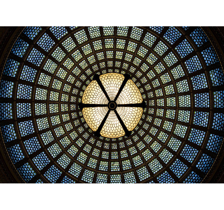 Τοιχογραφία κλασικής τέχνης τοπίου με βιτρό - TenStickers