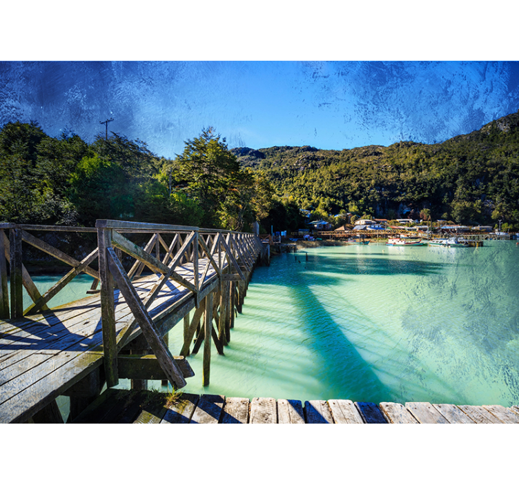 Tαπετσαρία φωτογραφίας τοπίου γραφικό παράκτιο μονοπάτι - TenStickers