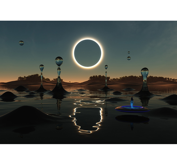 Φωτοταπετσαρία διαστήματος ουράνια σκηνή νερού - TenStickers