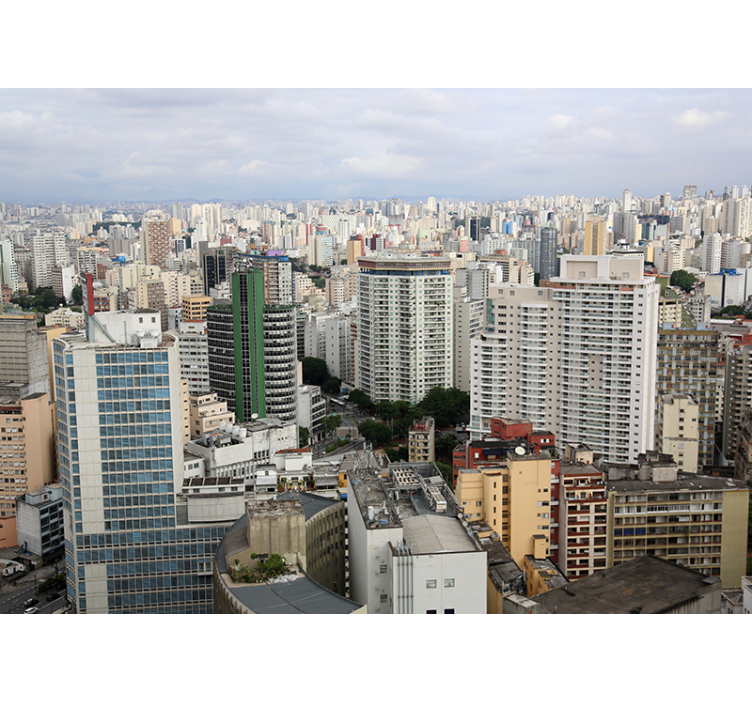 Φωτοταπετσαρία αστικού και αγροτικού τοπίου Προοπτική Πόλης - TenStickers