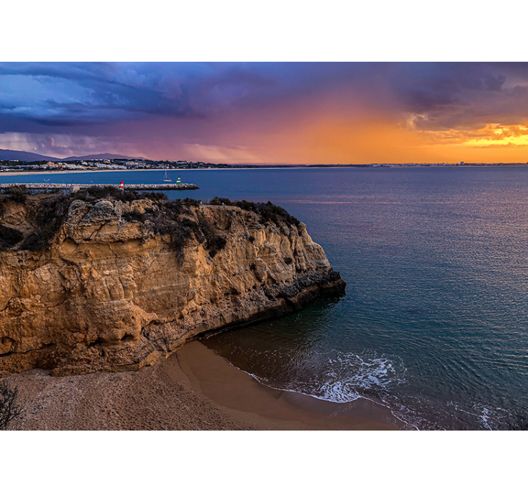ηλιοβασίλεμα στη θαλάσσια τοιχογραφία του Λάγος - TenStickers