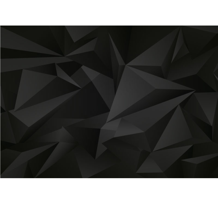 σκούρο πολυ γεωμετρικό τρισδιάστατο τοιχογραφία τοίχου - TenStickers