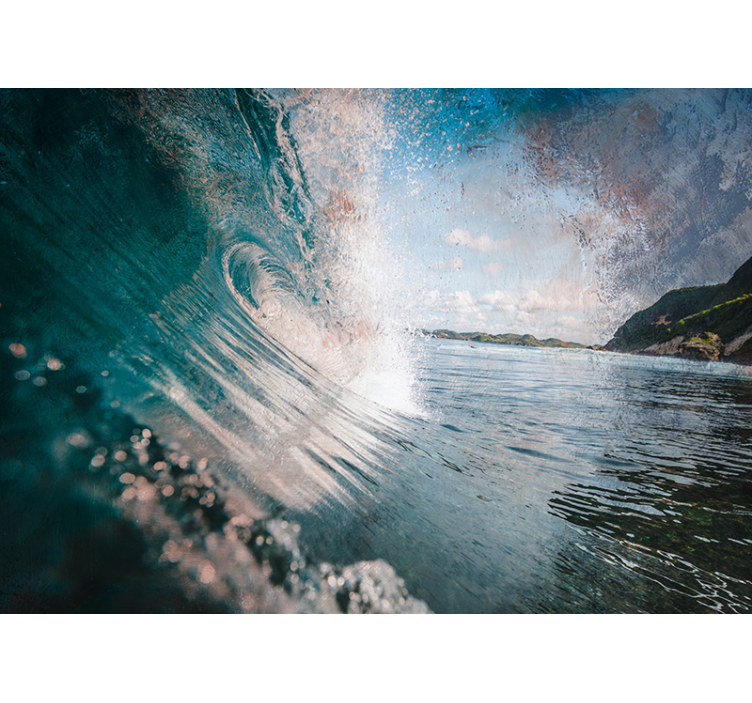 Φωτοταπετσαρία θαλάσσης ενεργητικό κύμα θάλασσας - TenStickers