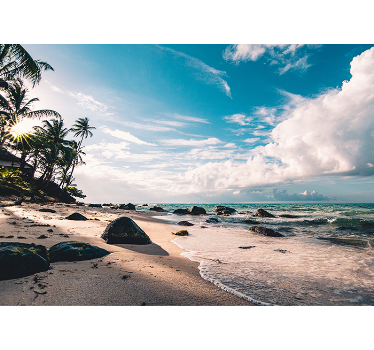 τοιχογραφία τροπική παραλία στην παραλία - TenStickers