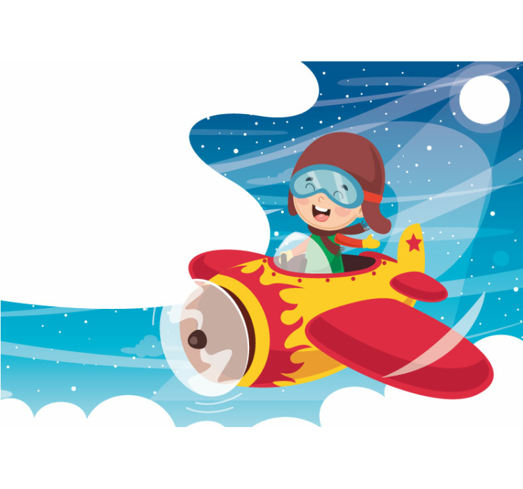 σχέδιο με παιδικές τοιχογραφίες αεροπόρων - TenStickers