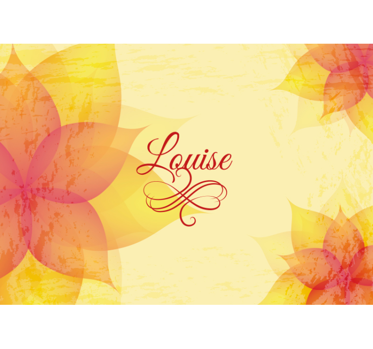 τοιχογραφία με κίτρινους λουλουδάτους τοίχους - TenStickers