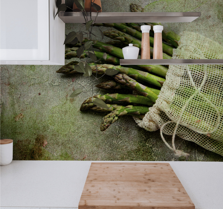 σπαράγγια σε τοιχογραφία κουζίνας τσάντα - TenStickers