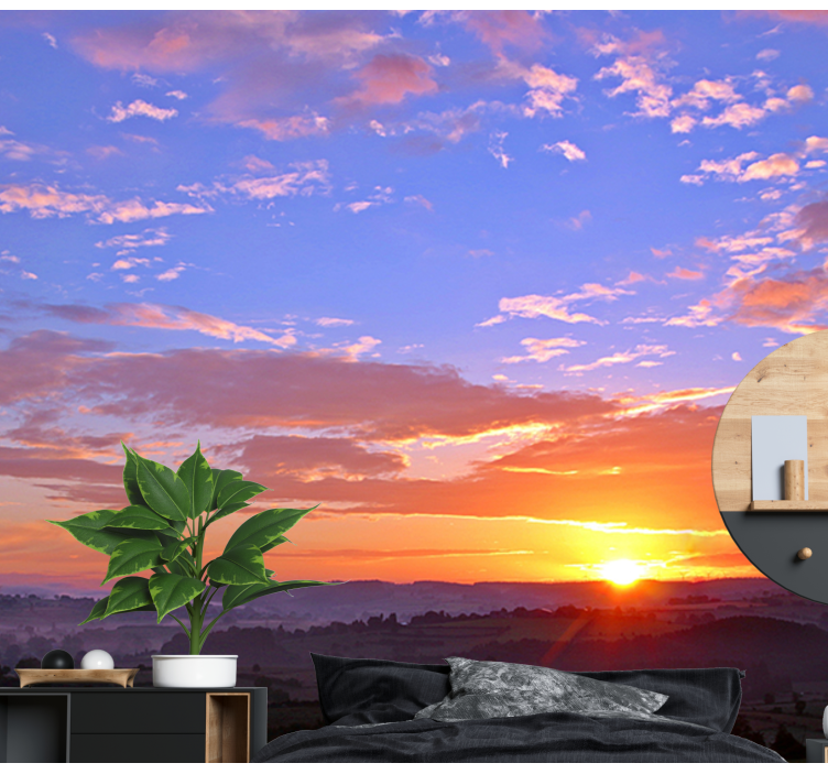 έναν μπλε ορίζοντα στις τοιχογραφίες του ορεινού τείχους - TenStickers