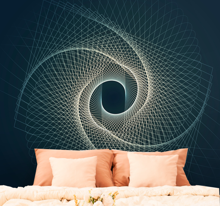 αφηρημένες γραμμές σε τοιχογραφίες σπειροειδούς γάμου - TenStickers