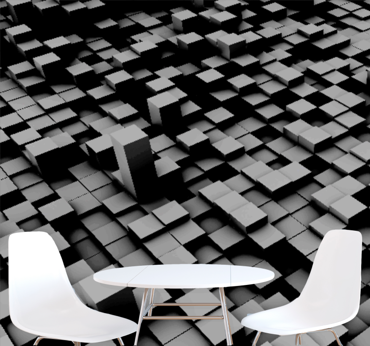 Αφηρημένο ταπετσαρία φωτογραφίας Γεωμετρική Μορφή Μπλοκ - TenStickers