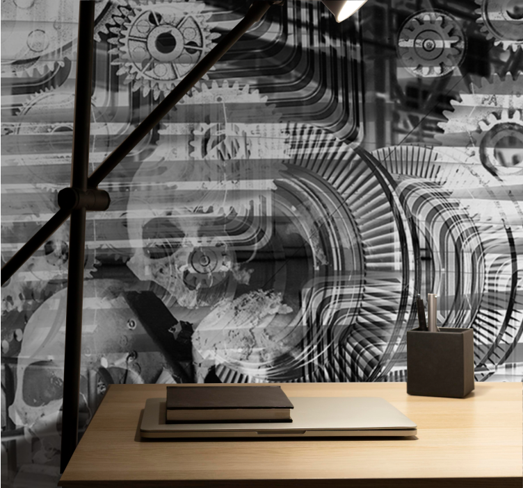 Αφηρημένο ταπετσαρία φωτογραφίας Μηχανικά Σκελετικά Σχέδια - TenStickers