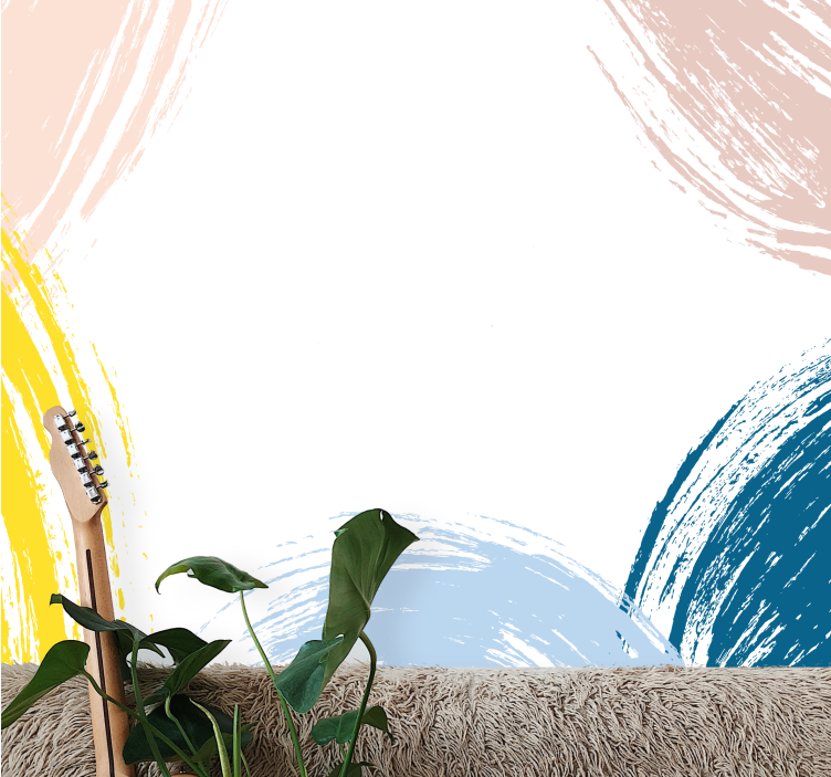 Αφηρημένο ταπετσαρία φωτογραφίας με μινιμαλιστικές πινελιές - TenStickers