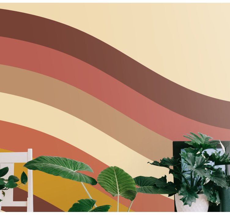 Αφηρημένο ταπετσαρία φωτογραφίας κυματιστοί γήινοι τόνοι - TenStickers