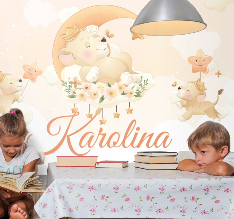 Ζωικά τοιχογραφίες Όνειρη Σκηνή Λιονταριού - TenStickers