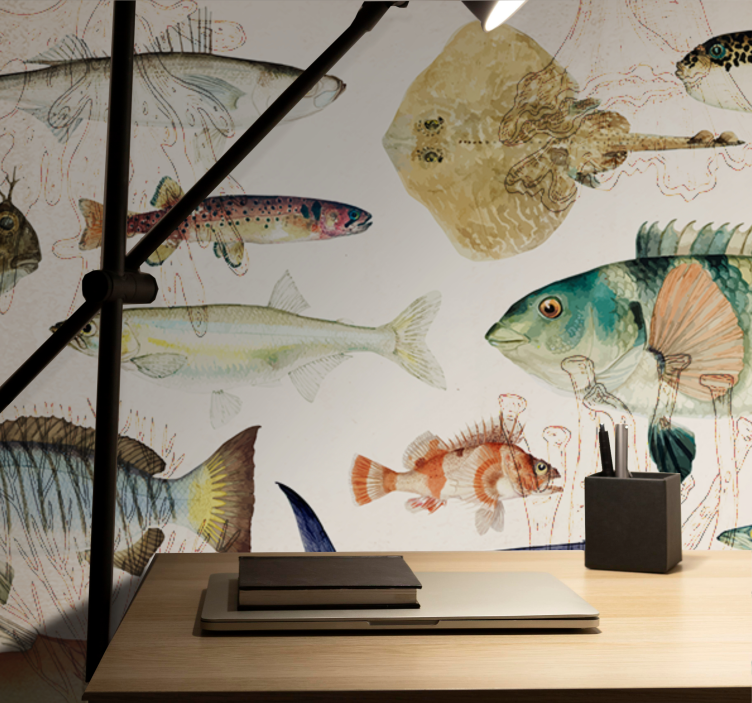 Υδροχόος μοτίβο παιδικές τοιχογραφίες τοίχου - TenStickers