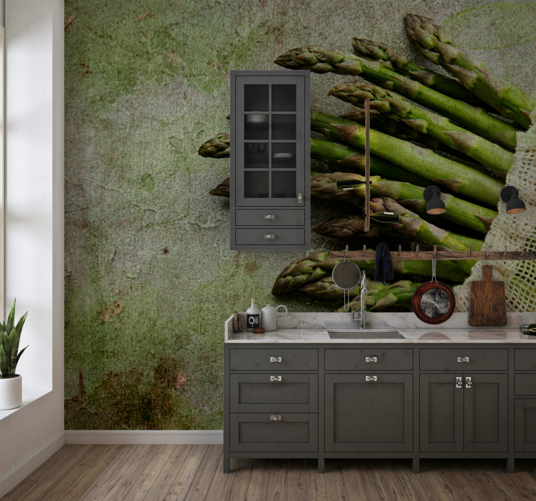σπαράγγια σε τοιχογραφία κουζίνας τσάντα - TenStickers