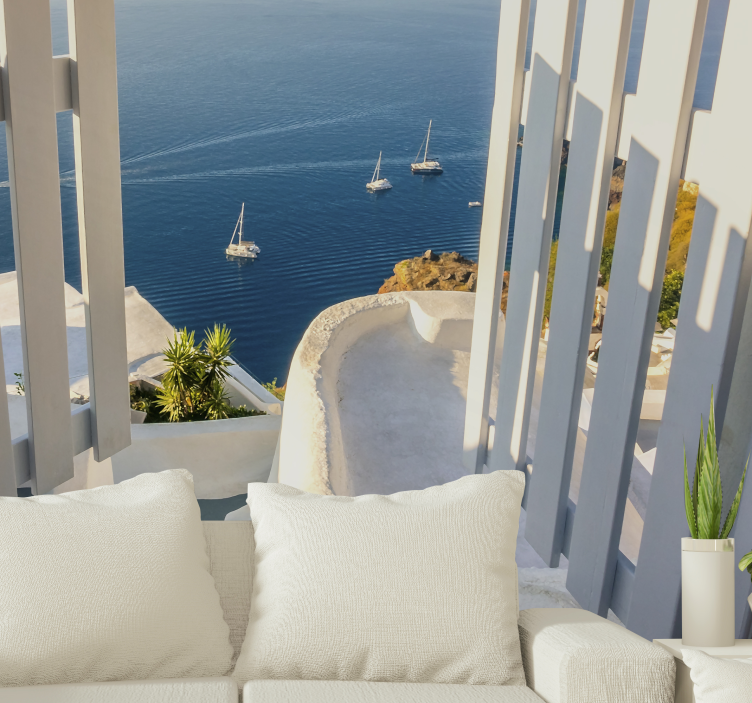 είσοδος στην παραλία κάτω από την τοιχογραφία της θάλασσας - TenStickers