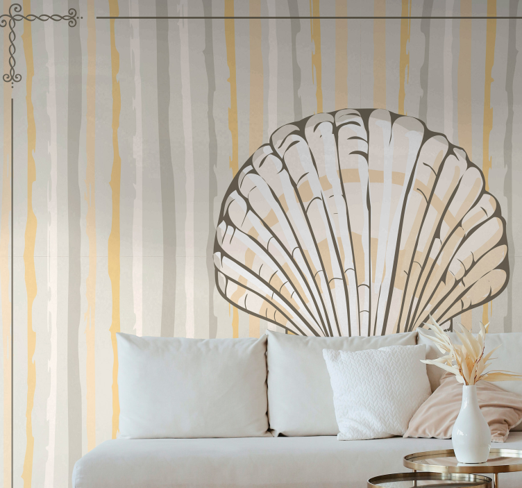 μεγάλη τοιχογραφία των θαλασσινών κοχυλιών - TenStickers