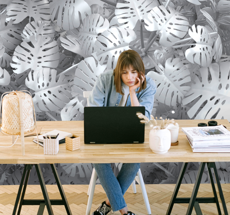 κεραμική τοιχογραφία τρισδιάστατων φύλλων - TenStickers