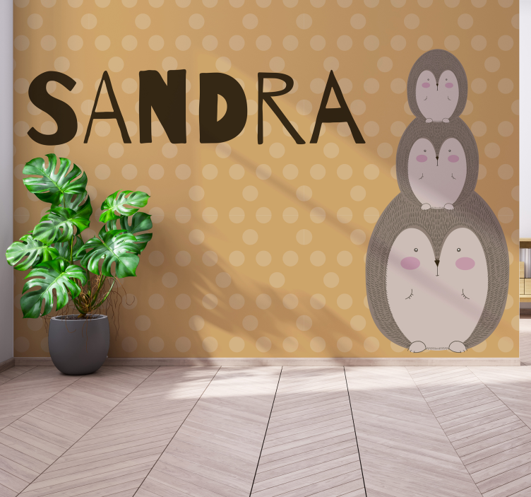 Τοιχογραφίες για Κρεβάτι Γλυκοί Στοιβαγμένοι Ασβοί - TenStickers