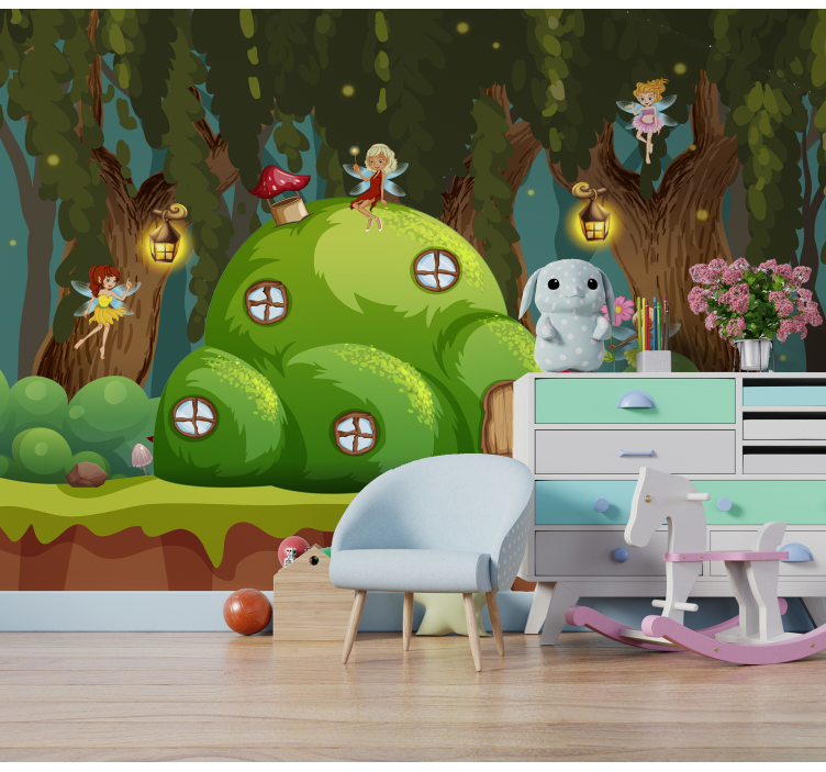 παιδικές τοιχογραφίες κόσμο των νεράιδων - TenStickers