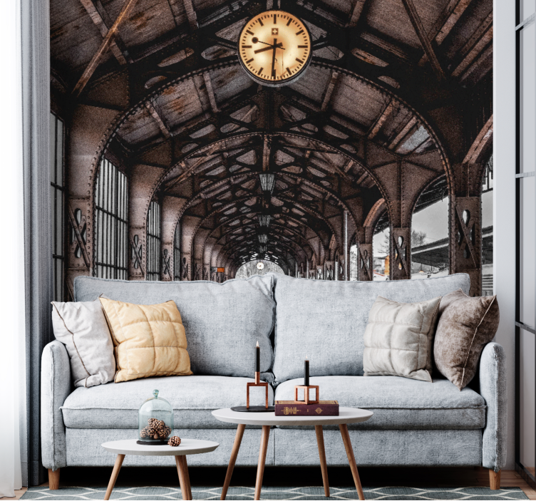 Φωτοταπετσαρία αστικού και αγροτικού τοπίου Πύλη Σταθμού - TenStickers