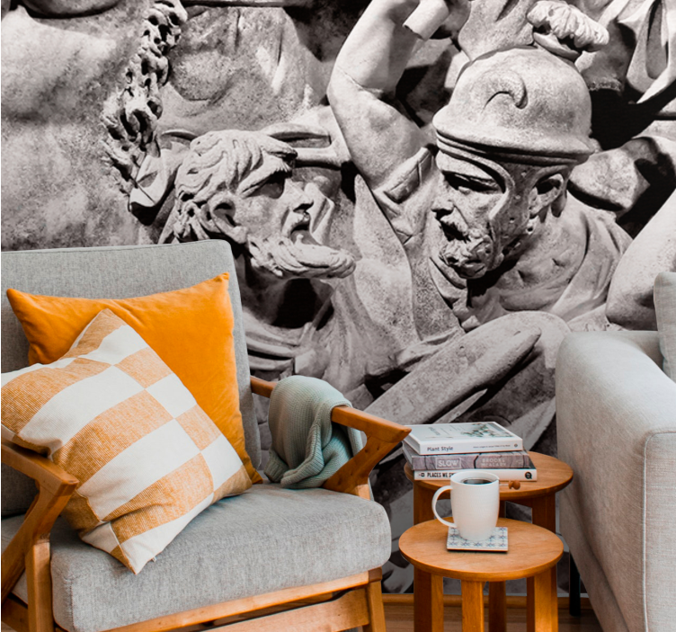 Ταπετσαρία τέχνης κλασικής τέχνης Σκηνή αρχαίας μάχης - TenStickers