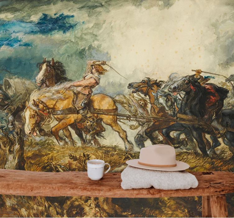 Ταπετσαρία τέχνης κλασικής τέχνης ιππήλατο χάος - TenStickers