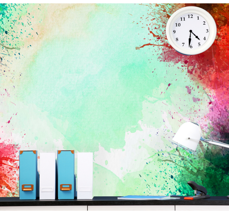 χρώμα splash art αφηρημένη τοιχογραφία τοίχου - TenStickers