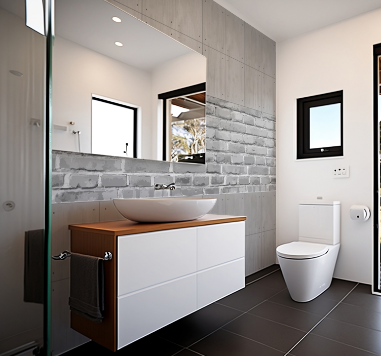 Τοιχογραφία τοίχου τουαλέτα Πάνελς βεβαίωσης - TenStickers