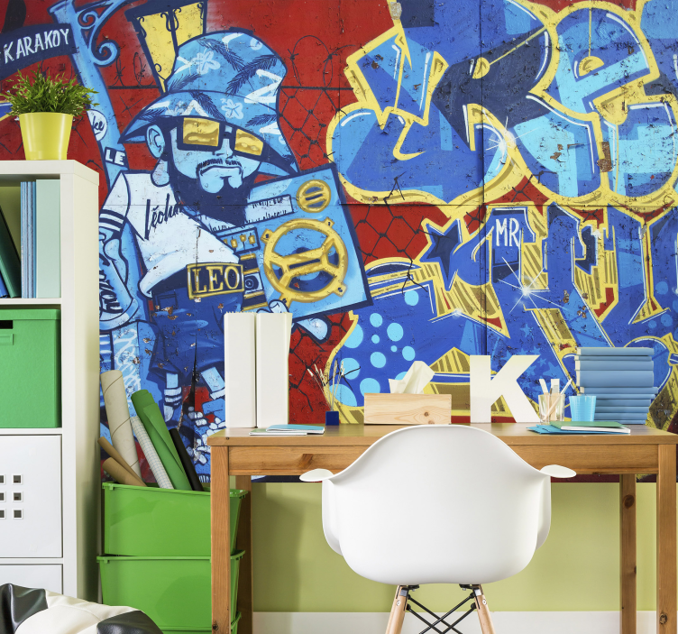 δροσερή τοιχογραφία αστικής τέχνης grafitti - TenStickers