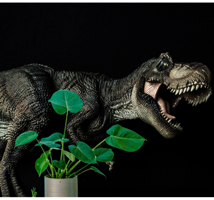 δεινόσαυρος t-rex τοιχογραφία τοίχου με σαλόνι - TenStickers