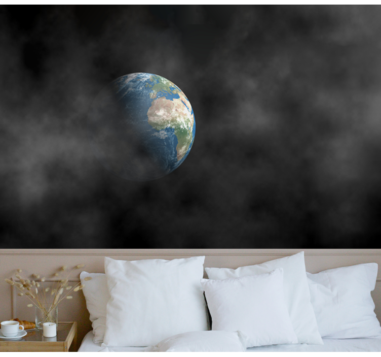 γη περιτριγυρισμένη από τοιχογραφίες τοίχου γάμου καπνού - TenStickers