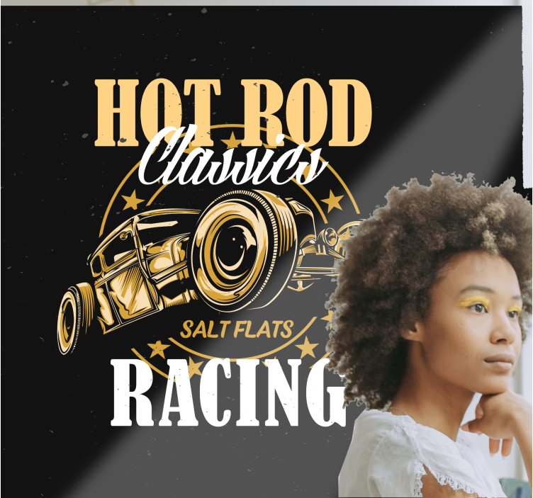 κομψό κείμενο με τοιχογραφία αυτοκινήτου - TenStickers