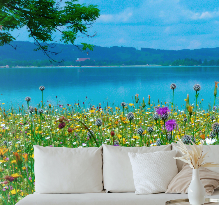 Φωτοταπετσαρία με λουλούδια Λαχταριστή Λιβάδι Φλωρία - TenStickers