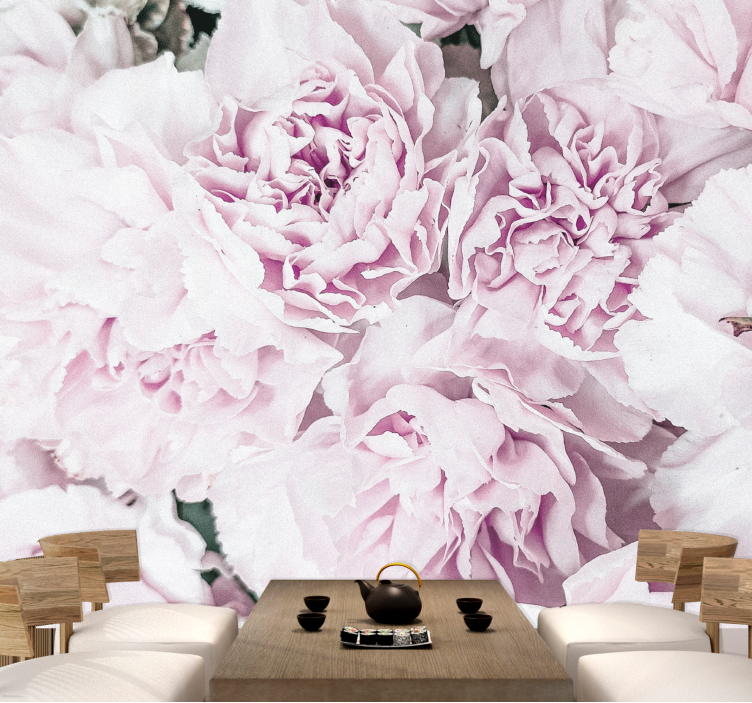 Φωτοταπετσαρία με λουλούδια Ροζ Λουλούδια - TenStickers