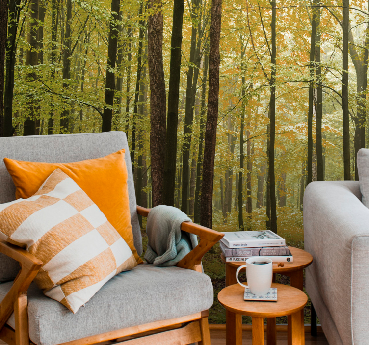 Φωτοταπετσαρία δάσους Τοπίο Φθινοπώρου - TenStickers