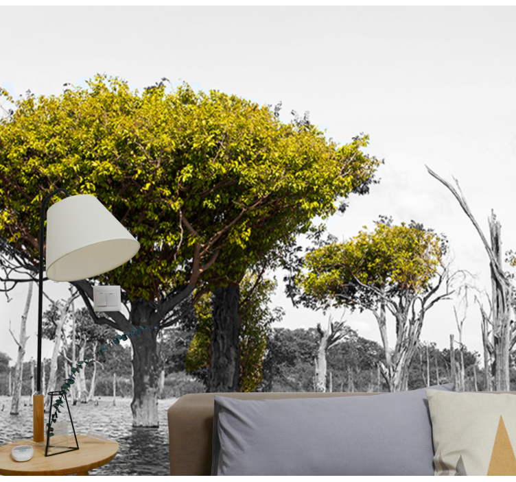 Ταπετσαρία με φωτογραφία σε Αφρικανικό στυλ Ξερά δέντρα - TenStickers