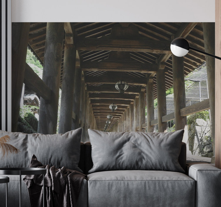 Φωτοταπετσαρία δάσους Θέα από ξύλινο μονοπάτι - TenStickers