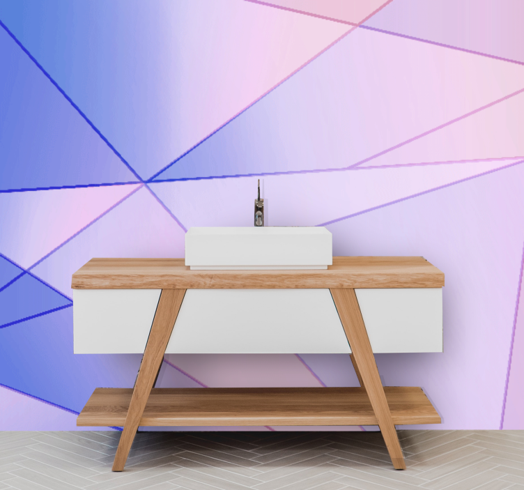 τοιχογραφία τοίχου με πολύχρωμα γεωμετρικά σχήματα - TenStickers