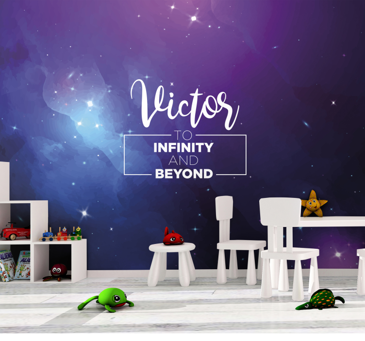 εξατομικευμένη τοιχογραφία προσαρμοσμένης παραγγελίας γαλαξίας - TenStickers